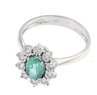 Anillo I Gioielli del Sole Mujer in Oro blanco Smeraldo 1 Ct ANC18S-050 - ANC18S-050